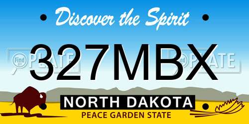 327MBX North Dakota License Plate