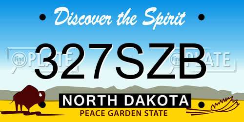 327SZB North Dakota License Plate
