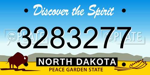 3283277 North Dakota License Plate