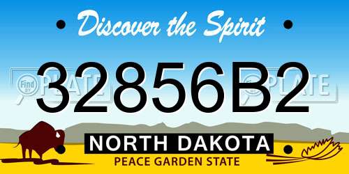 32856B2 North Dakota License Plate