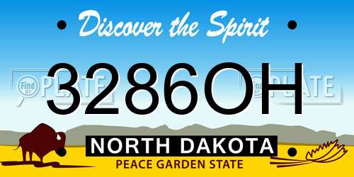 3286OH North Dakota License Plate