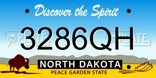 3286QH North Dakota License Plate