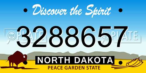 3288657 North Dakota License Plate