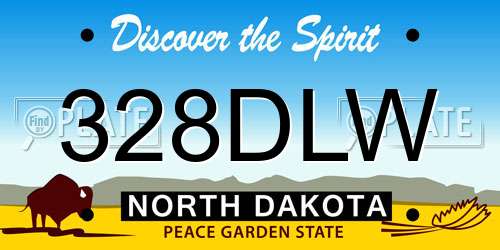 328DLW North Dakota License Plate