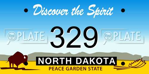 329 North Dakota License Plate