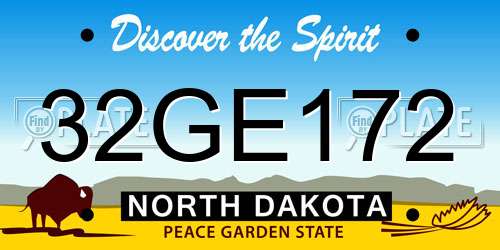 32GE172 North Dakota License Plate