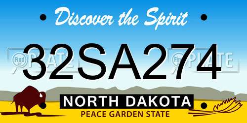 32SA274 North Dakota License Plate