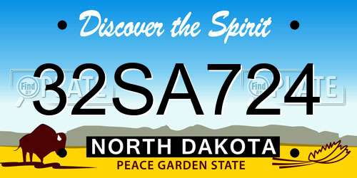 32SA724 North Dakota License Plate