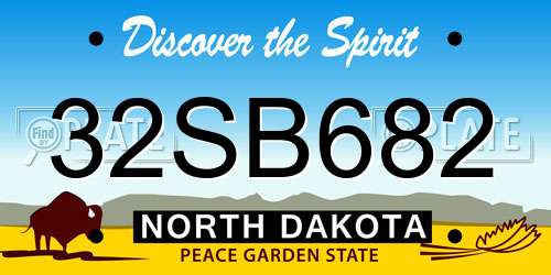 32SB682 North Dakota License Plate