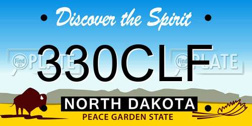 330CLF North Dakota License Plate