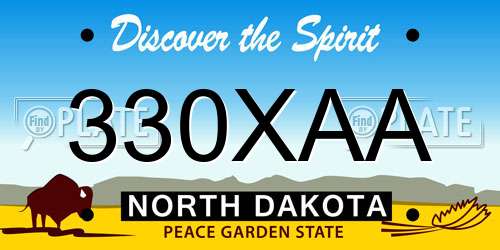 330XAA North Dakota License Plate