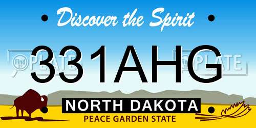 331AHG North Dakota License Plate