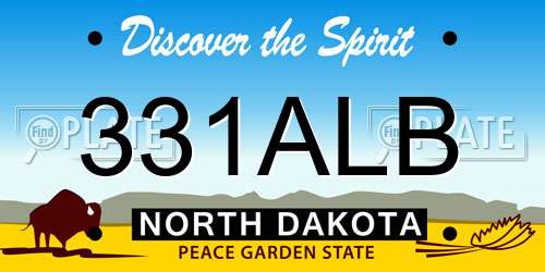 331ALB North Dakota License Plate
