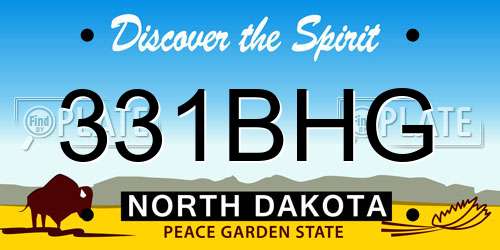 331BHG North Dakota License Plate
