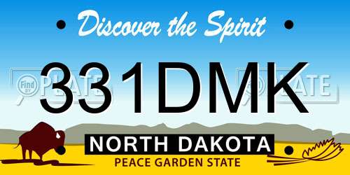 331DMK North Dakota License Plate