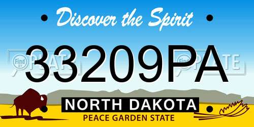 33209PA North Dakota License Plate