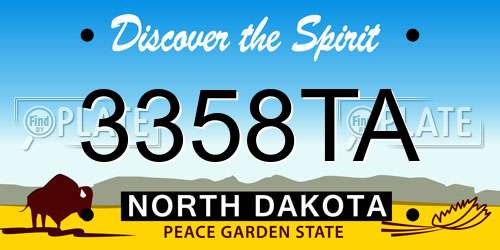 3358TA North Dakota License Plate