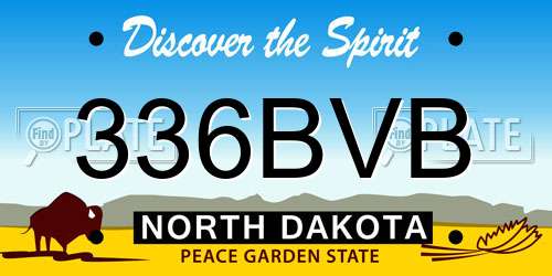 336BVB North Dakota License Plate