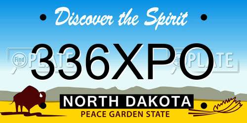 336XPO North Dakota License Plate