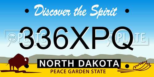 336XPQ North Dakota License Plate