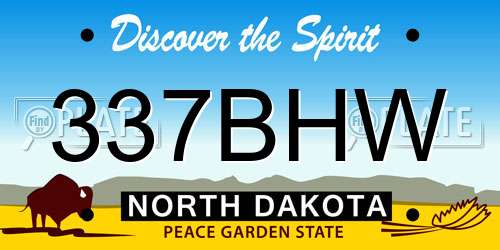 337BHW North Dakota License Plate