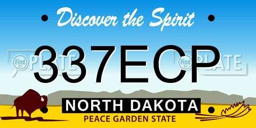 337ECP North Dakota License Plate