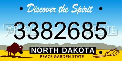 3382685 North Dakota License Plate