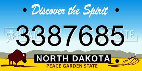 3387685 North Dakota License Plate