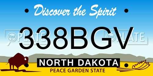338BGV North Dakota License Plate