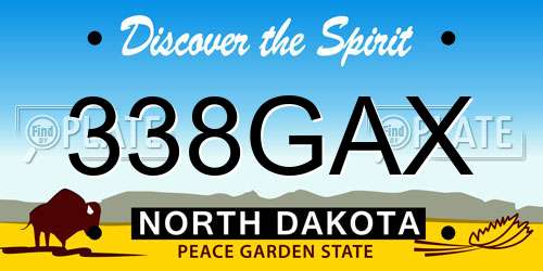 338GAX North Dakota License Plate