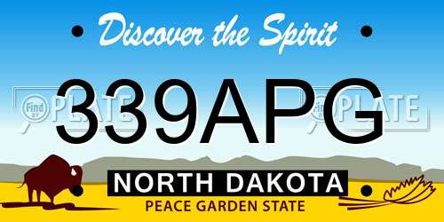 339APG North Dakota License Plate
