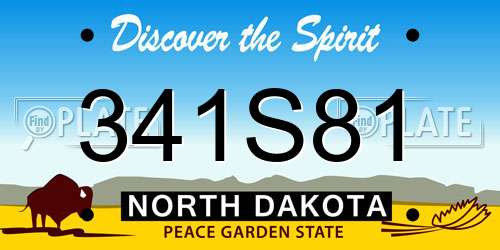 341S81 North Dakota License Plate