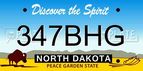 347BHG North Dakota License Plate