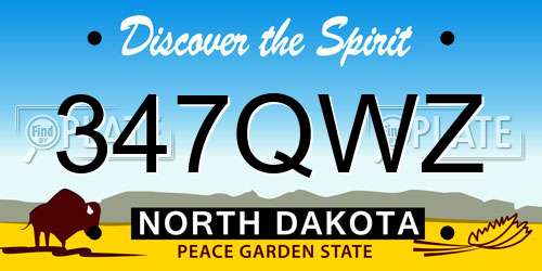 347QWZ North Dakota License Plate