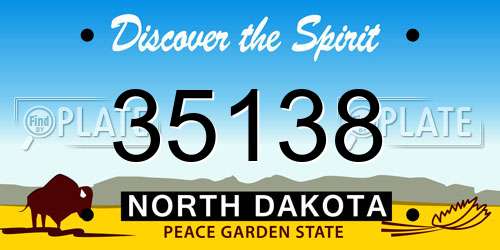 35138 North Dakota License Plate