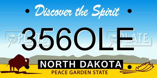 356OLE North Dakota License Plate