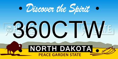 360CTW North Dakota License Plate