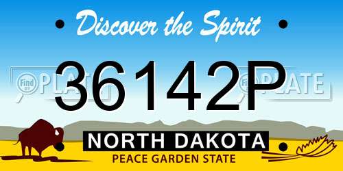 36142P North Dakota License Plate
