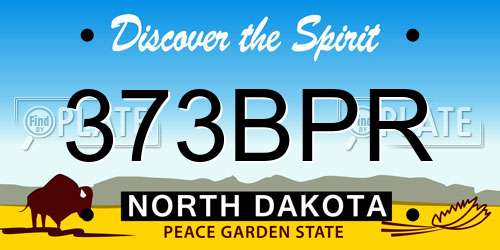373BPR North Dakota License Plate