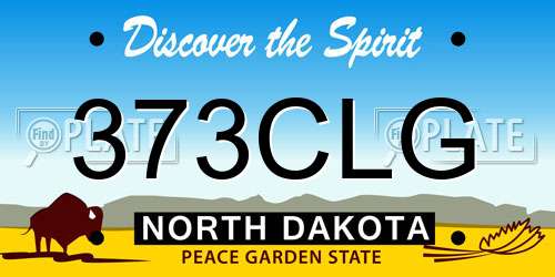 373CLG North Dakota License Plate