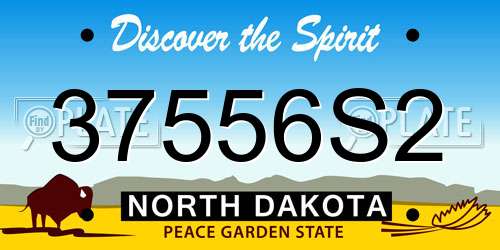 37556S2 North Dakota License Plate