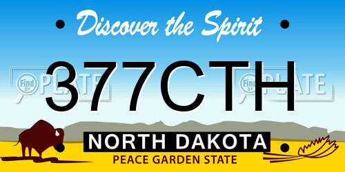 377CTH North Dakota License Plate