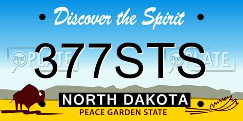 377STS North Dakota License Plate