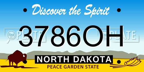 3786OH North Dakota License Plate