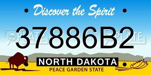 37886B2 North Dakota License Plate