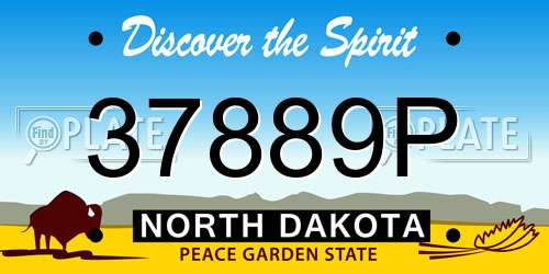 37889P North Dakota License Plate