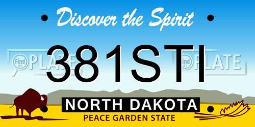 381STI North Dakota License Plate