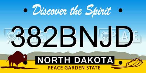 382BNJD North Dakota License Plate