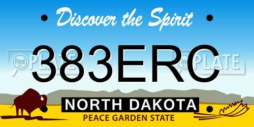 383ERC North Dakota License Plate