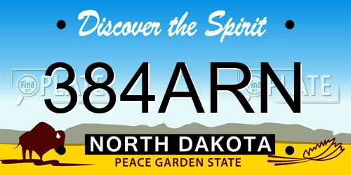 384ARN North Dakota License Plate